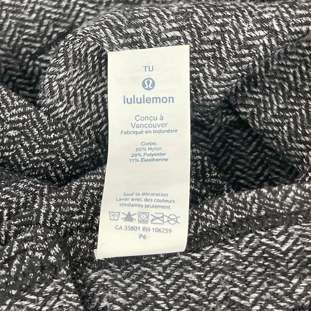 LULULEMON Vinyasa Scarf Wrap Buttons Multi-Way One Size Black Gray Stretch O/S
